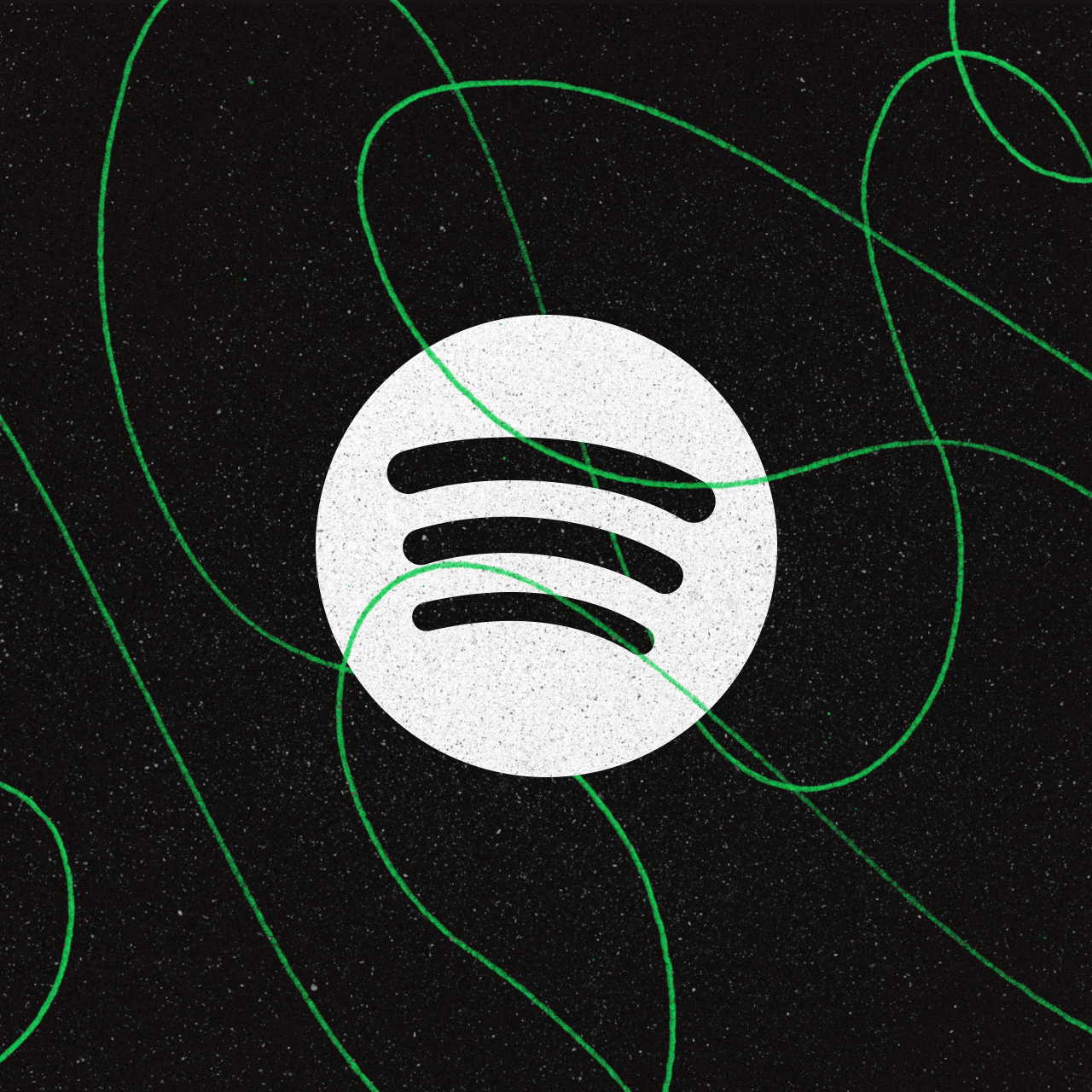 Plain illustration of Spotify's logo